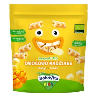 BoboVita Kids Chrupeczki BIO Owocowo nadziane mango-banan, 30 g