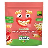BoboVita Kids Chrupeczki BIO Owocowo nadziane truskawka, 30 g KRÓTKA DATA 27.01.2026