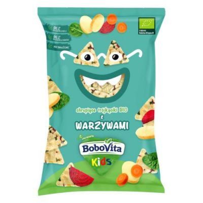 BoboVita Kids Chrupiące trójkąciki BIO z warzywami, 30 g KRÓTKA DATA 16.01.2026