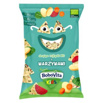 BoboVita Kids Chrupiące trójkąciki BIO z warzywami, 30 g