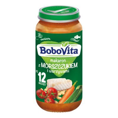 BoboVita Makaron z morszczukiem i warzywami po 12. miesiącu, 250g