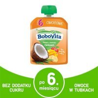 BoboVita Mus banan z mango i mleko kokosowe - 80g KRÓTKA DATA 15.01.2025