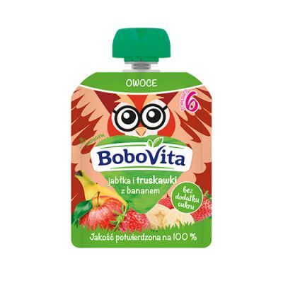 BoboVita Mus jabłko, truskawka, banan, 80 g