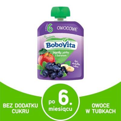 BoboVita Mus jagody, jabłka, banan - 80g