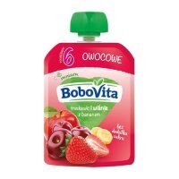 BoboVita Mus truskawka, wiśnie, banan - 80g