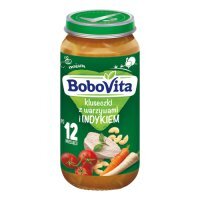 BoboVita Kluseczki z warzywami i indykiem po 12 miesiącu, 250 g