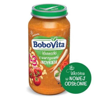 BoboVita Obiadek kluseczki z warzywami i indykiem - 250g