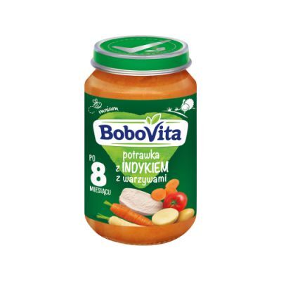 BoboVita Obiadek Potrawka z indyka z warzywami po 8 miesiącu, 190g