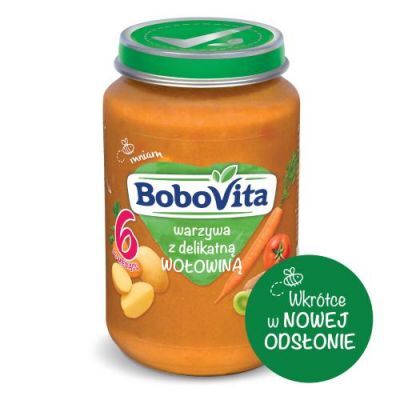 BoboVita Obiadek Warzywa z delikatną wołowiną - 190g