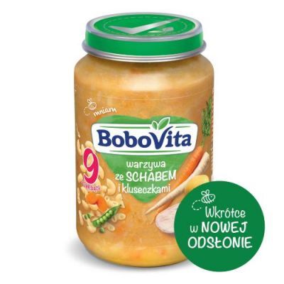 BoboVita Obiadek warzywa ze schabem i kluseczkami - 190 g