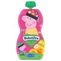 BoboVita Peppa Pig Mus gruszka z bananem i morelą 6m+, 100 g KRÓTKA DATA 06.11.2025