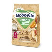 BoboVita Porcja zbóż mleczna kaszka 7 zbóż owocowa, 210g