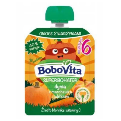 BoboVita Superbohater Mus dynia z marchewką i jabłkiem po 6 miesiącu, 80 g