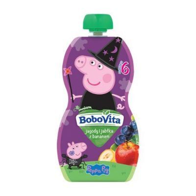 BoboVita Świnka Peppa Mus jagody i jabłka z bananem po 6 miesiącu, 100 g KRÓTKA DATA 30.11.2025
