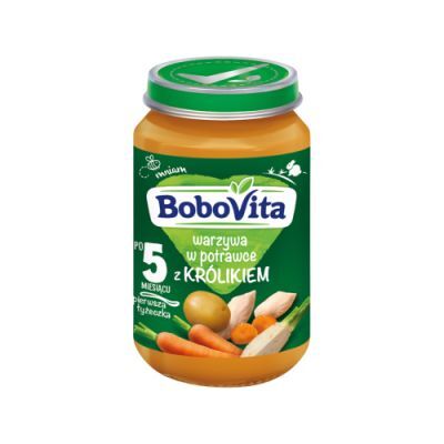 BoboVita Warzywa w potrawce z królikiem, 190 g