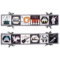 BOCIOLAND Króliczek Książeczka kontrastowa - ochraniacz na szczebelki, 1szt.