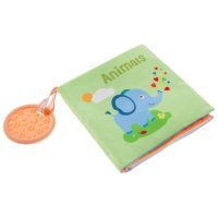 BOCIOLAND Miękka szeleszcząco-piszcząca książeczka z gryzakiem Animals