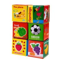 BOCIOLAND Miękkie edukacyjne klocki język angielski 6m+