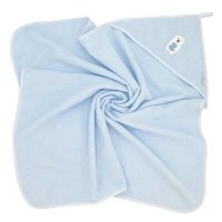 Bocioland Okrycie kąpielowe 100 x 100 cm niebieskie Miś polarny