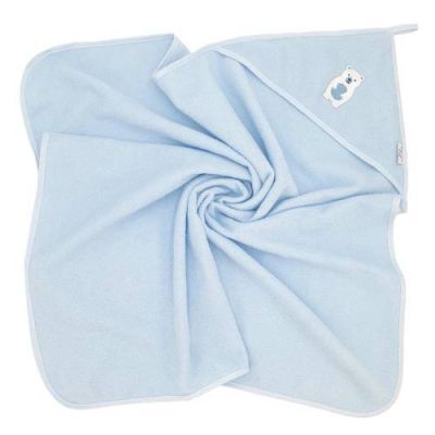 Bocioland Okrycie kąpielowe 100 x 100 cm niebieskie Miś polarny