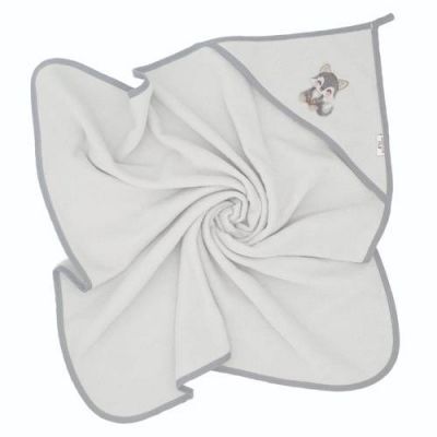 Bocioland Okrycie kąpielowe 80 x 80 cm szare Wilk