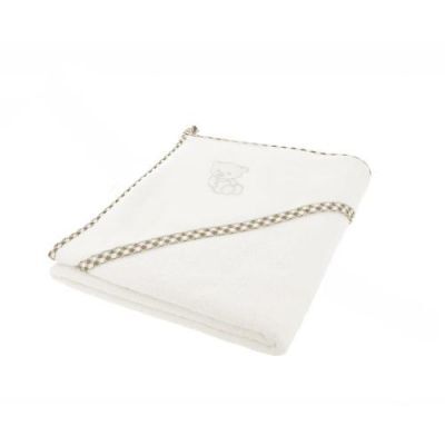 BOCIOLAND Okrycie kąpielowe ecru 100% bawełna 80 x 80cm