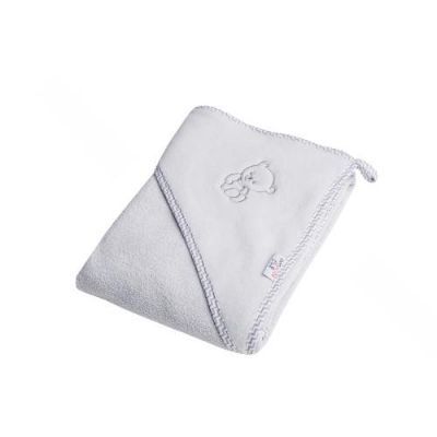 BOCIOLAND Okrycie kąpielowe szare 100% bawełna 80 x 80cm