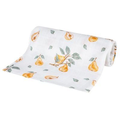 BOCIOLAND Pieluszka bambusowa 110x110cm gruszki