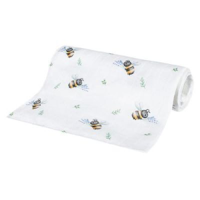 BOCIOLAND Pieluszka bambusowa 110x110cm pszczółki