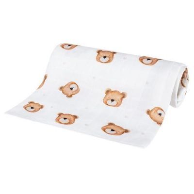 BOCIOLAND Pieluszka bambusowa 40x40cm teddy bear