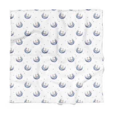 Bocioland Pieluszka bambusowa śpiące liski 110 x 110 cm, 1 szt.