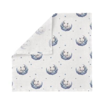 Bocioland Pieluszka bambusowa Śpiące liski 40 x 40 cm, 1 szt.