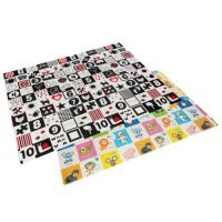 BOCIOLAND Składana mata piankowa kontrastowa 150x200cm Happy Day