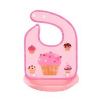 BOCIOLAND Śliniak ceratowy z odpinaną kieszonką Muffin