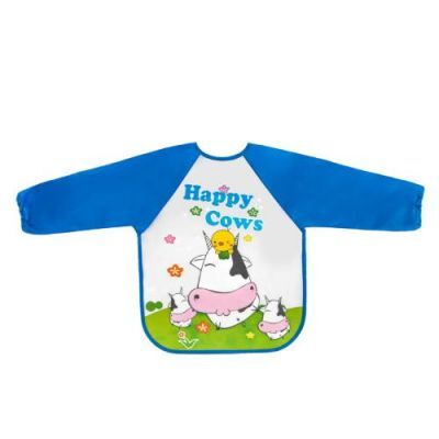 BOCIOLAND Śliniak z rękawkiem Happy Cows 6m+