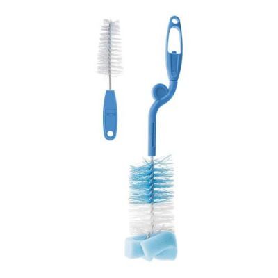 BOCIOLAND Szczotka do mycia butelek i smoczków (niebieska), 1 szt.