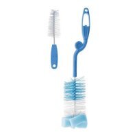 BOCIOLAND Szczotka do mycia butelek i smoczków (niebieska), 1 szt.