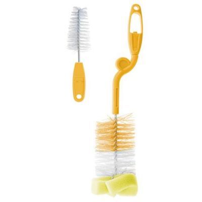 BOCIOLAND Szczotka do mycia butelek i smoczków (pomarańczowa), 1szt.