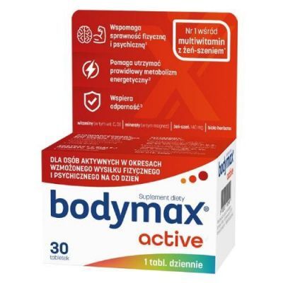 Bodymax Active, 30 tabletek KRÓTKA DATA 31.05.2026