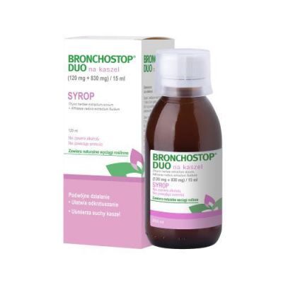 BRONCHOSTOP Duo - Lek na kaszel bogaty w wyciąg z tymianku i prawoślazu 200 ml KRÓTKA DATA 30.11.2025