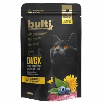 Bulti Superfood Mokra karma dla kota Kaczka z borówką i mniszkiem lekarskim, 100 g