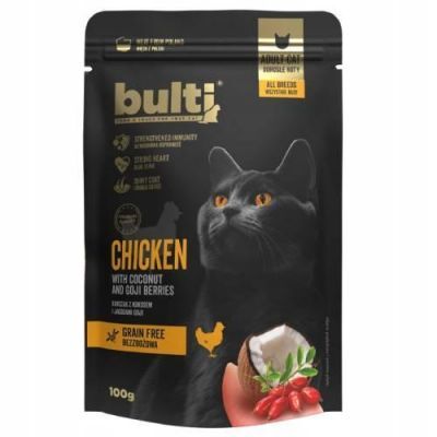 Bulti Superfood Mokra karma dla kota Kurczak z kokosem i jagodami goji, 100 g