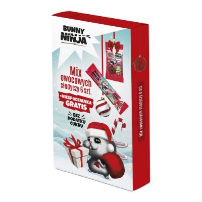 BUNNY NINJA Mix owocowych słodyczy, 6 szt.