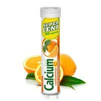 CALCIUM 300 + VIT. C smak pomarańczowy 20 tabletek musujących