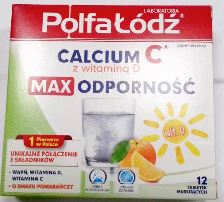 Calcium C Z Witaminą D 12 Tabletek Musujących Polfa łódź