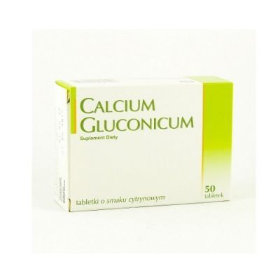 CALCIUM GLUCONICUM o smaku cytrynowym 50 tabletek