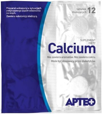 CALCIUM w folii 12 tabletek musujących APTEO