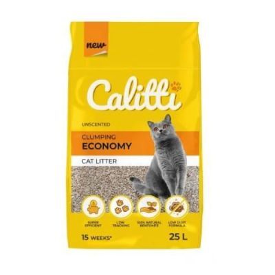 Calitti Economy Bentonitowy, zbrylający, bezzapachowy żwirek dla kota, 25l