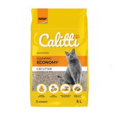 Calitti Economy Bentonitowy, zbrylający, bezzapachowy żwirek dla kota, 5l