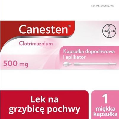 CANESTEN 500 mg 1 kapsułka dopochwowa miękka